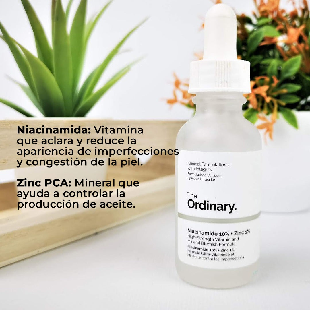 Niacinamida 10% The Ordinary Piel Uniforme y Sin Imperfecciones